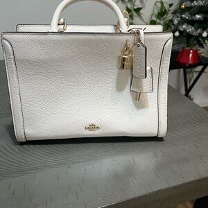 Coach Ivory Leather Satchel